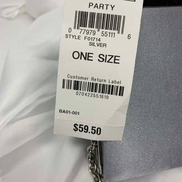 INC International Concept Kelsie Clutch Silver - Picture 5 of 5